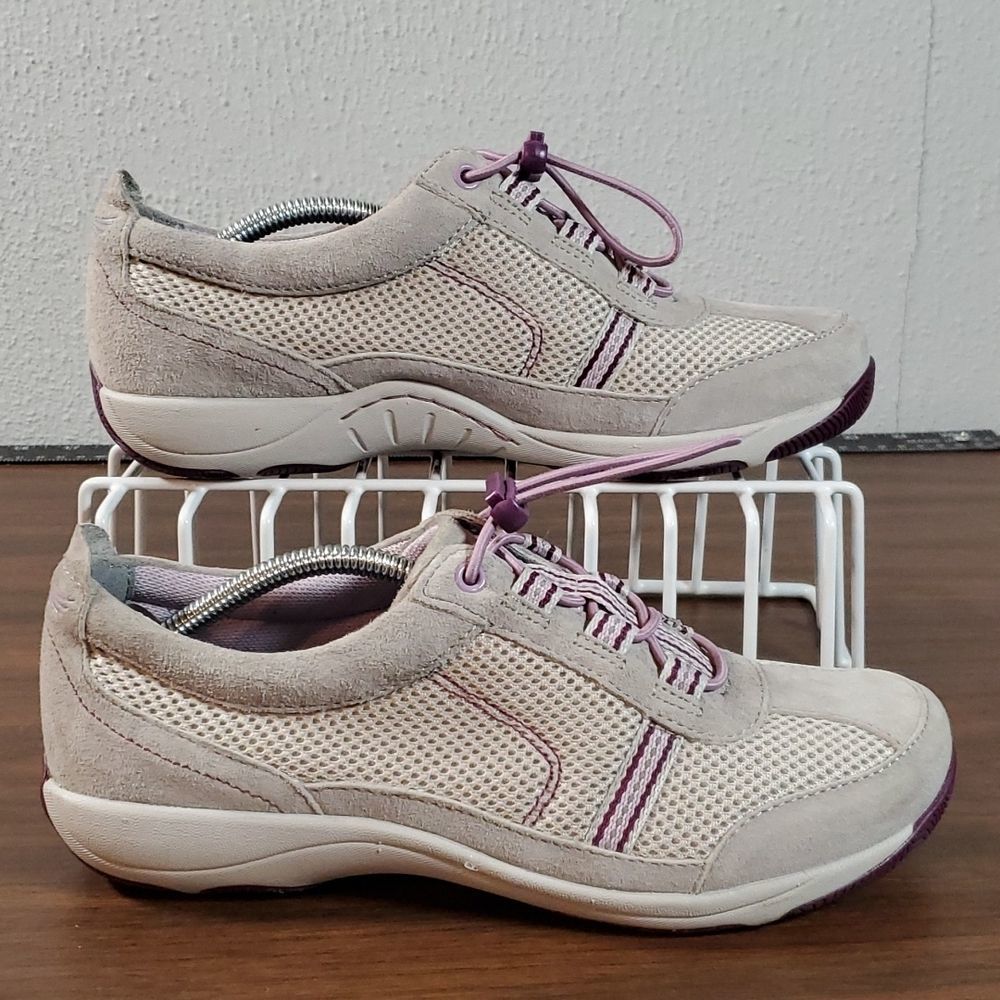 Like New Dansko Toggle Sneakers Helen Suede Grey-Lavender Size 37 US 6½ - 7